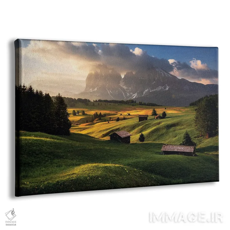 تابلو طلوع بهاری در آلپه دی سوییسی (دولومیت) اثر دنیل گاستاگر - نمای پرسپکتیو محصول