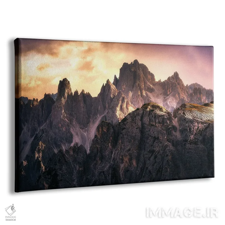 تابلو غروب طلایی در کاباوری دی میزورینا (دولومیت) اثر دنیل گاستاگر - نمای پرسپکتیو محصول