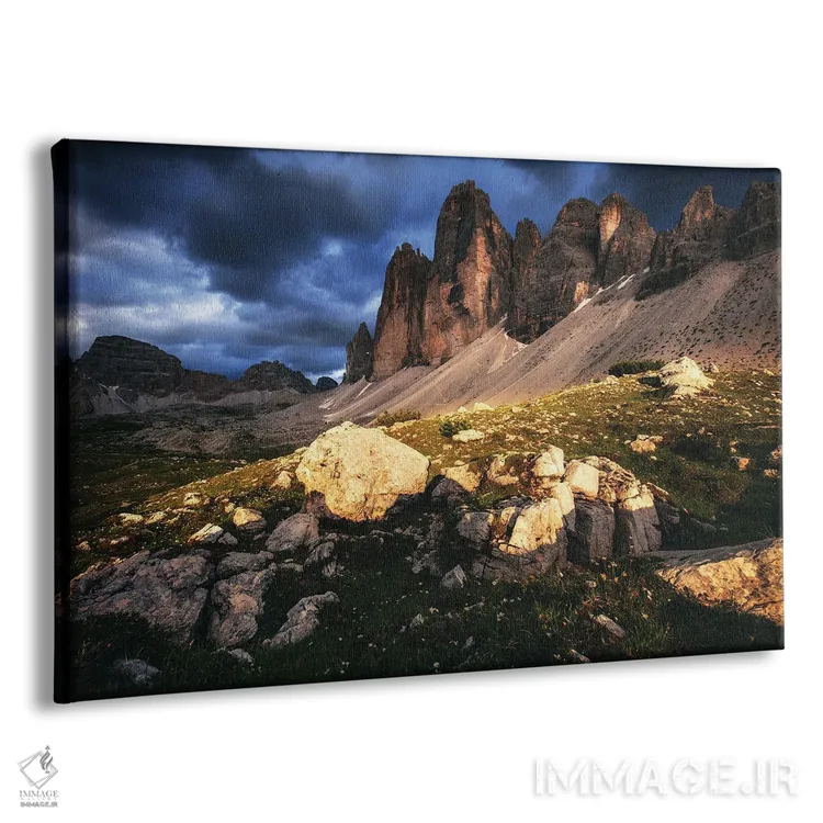 تابلو نور طلایی پس از باران در تره چیمه دی لاواردو (دولومیت) اثر دنیل گاستاگر - نمای پرسپکتیو محصول