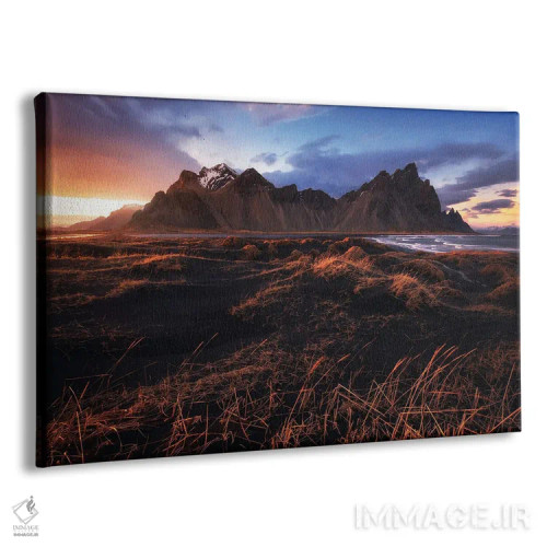 تابلو غروب طوفانی در استوکسنس (ایسلند) اثر دنیل گاستاگر - نمای پرسپکتیو محصول