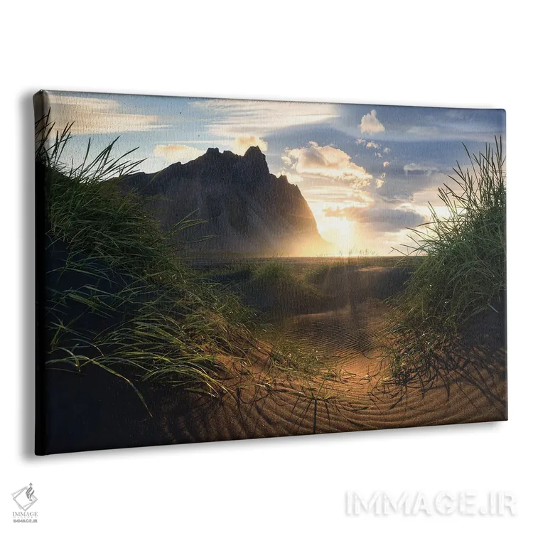 تابلو طلوع طوفانی تابستانی استوکسنِس (ایسلند) اثر دنیل گاستاگر - نمای پرسپکتیو محصول