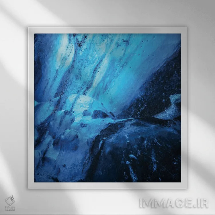 تابلو انتزاعی یخزده اثر دنیل گاستاگر - نمای قابدار سفید