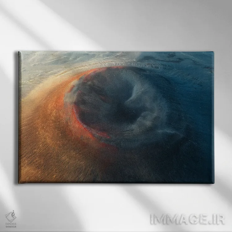 تابلو تضاد رنگ در ارتفاعات ایسلند اثر دنیل گاستاگر - نمای روبهرو روی دیوار