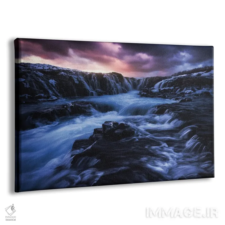 تابلو غروب زمستانی در بروآرفوس (ایسلند) اثر دنیل گاستاگر - نمای پرسپکتیو محصول