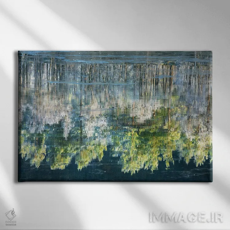 تابلو بازتاب رنگی رودخانه اثر دنیل گاستاگر - نمای روبهرو روی دیوار