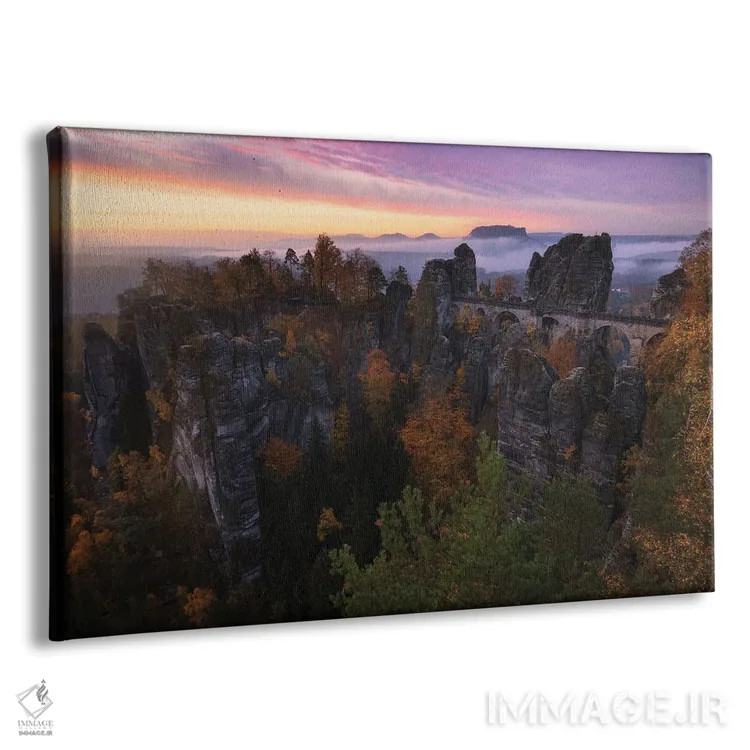 تابلو طلوع رنگارنگ پاییز در باستای آلمان شرقی اثر دنیل گاستاگر - نمای پرسپکتیو محصول