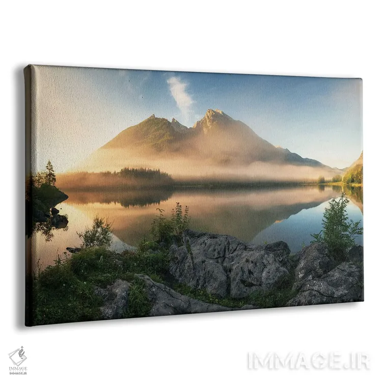 تابلو صبح طلایی بهاری کنار دریاچه هینترزی در باواریا اثر دنیل گاستاگر - نمای پرسپکتیو محصول