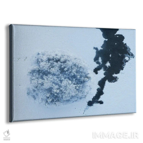 تابلو دریاچه یخزده از بالا اثر دنیل گاستاگر - نمای پرسپکتیو محصول