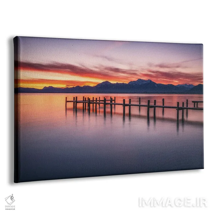تابلو طلوع سرخ در دریاچه کیمزی در باواریا اثر دنیل گاستاگر - نمای پرسپکتیو محصول