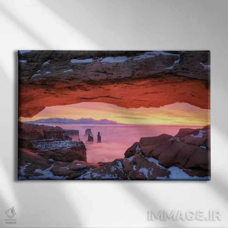 تابلو طلوع سوزان در مسا آرچ (یوتا) اثر دنیل گاستاگر - نمای روبهرو روی دیوار