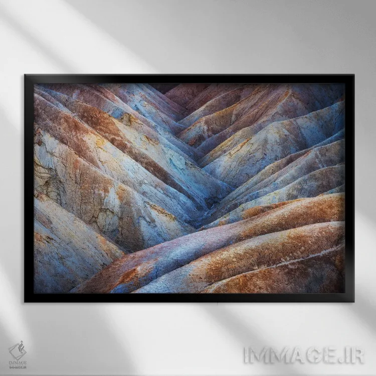 تابلو بدلندز رنگارنگ (ناحیه جغرافیایی آمریکا) اثر دنیل گاستاگر - نمای قابدار مشکی