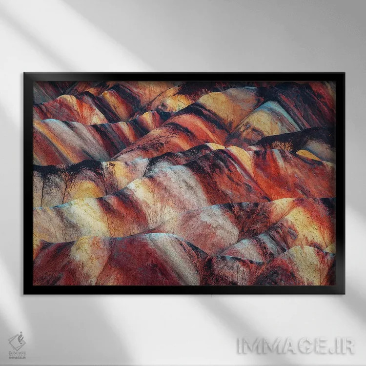 تابلو رنگهای بدلندز (ناحیه بدلندز) اثر دنیل گاستاگر - نمای قابدار مشکی