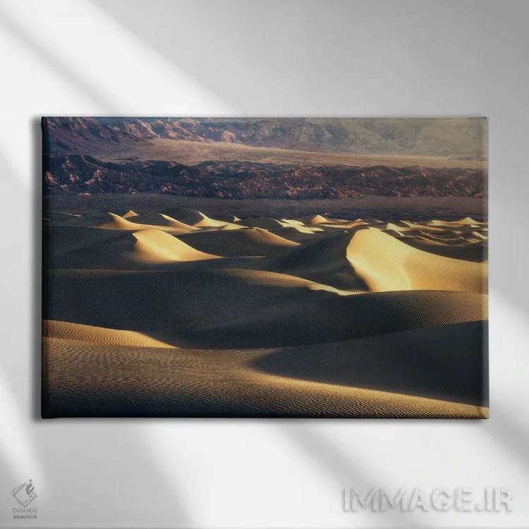 تابلو تپههای شنی طلایی در دره مرگ اثر دنیل گاستاگر - نمای روبهرو روی دیوار