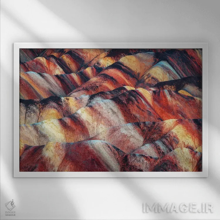 تابلو رنگهای بدلندز (ناحیه بدلندز) اثر دنیل گاستاگر - نمای قابدار سفید