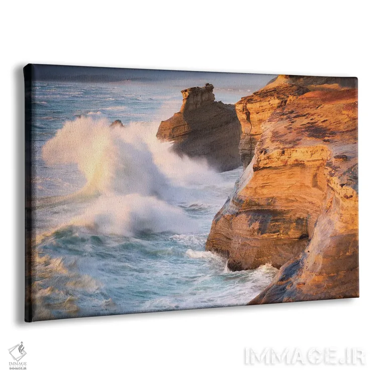 تابلو امواج بلند در دماغه کیواندا (اورگن) اثر دنیل گاستاگر - نمای پرسپکتیو محصول