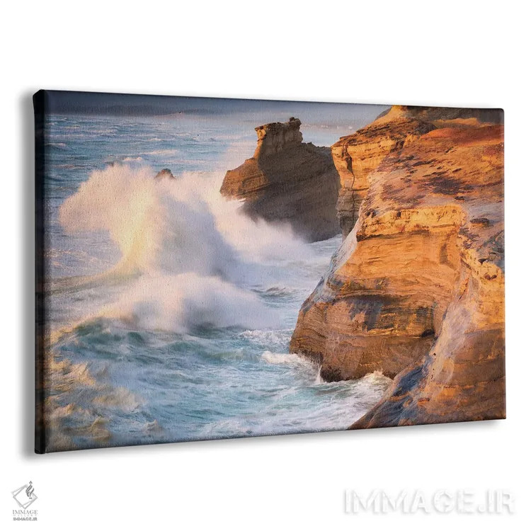 تابلو امواج بلند در دماغه کیواندا (اورگن) اثر دنیل گاستاگر - نمای پرسپکتیو محصول