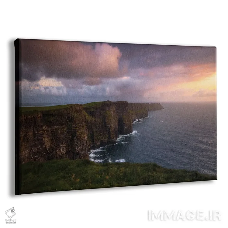 تابلو غروب در صخرههای موهر در ایرلند اثر دنیل گاستاگر - نمای پرسپکتیو محصول
