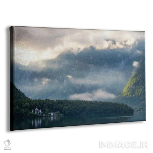 تابلو صبح مهآلود در دریاچه هالشتات (اتریش) اثر دنیل گاستاگر - نمای پرسپکتیو محصول