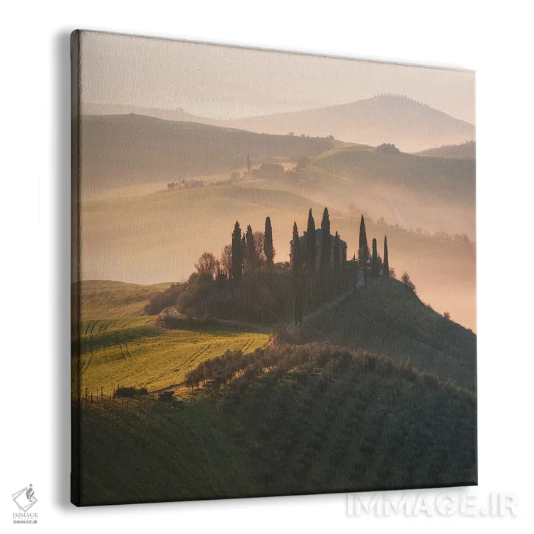 تابلو صبح مهآلود در توسکانی زیبا اثر دنیل گاستاگر - نمای پرسپکتیو محصول