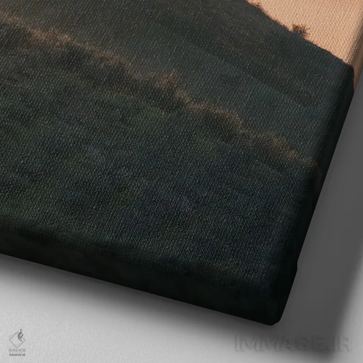 تابلو صبح مهآلود در توسکانی زیبا اثر دنیل گاستاگر - نمای نزدیک بافت بوم