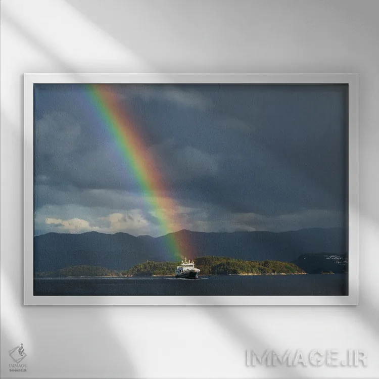 تابلو لحظهای ویژه در ساحل اثر دنیل گاستاگر - نمای قابدار سفید