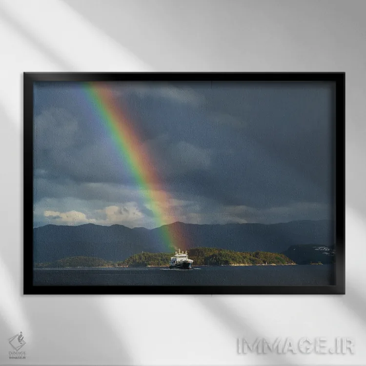 تابلو لحظهای ویژه در ساحل اثر دنیل گاستاگر - نمای قابدار مشکی