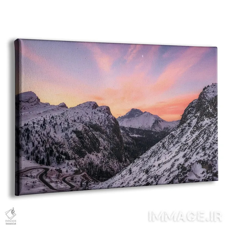 تابلو طلوع رنگارنگ زمستانی در دولومیت (ایتالیا) اثر دنیل گاستاگر - نمای پرسپکتیو محصول