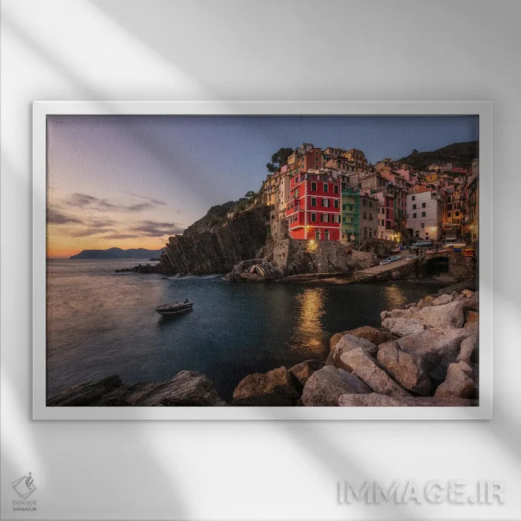 تابلو غروب آرام در ریوماجوره اثر دنیل گاستاگر - نمای قابدار سفید