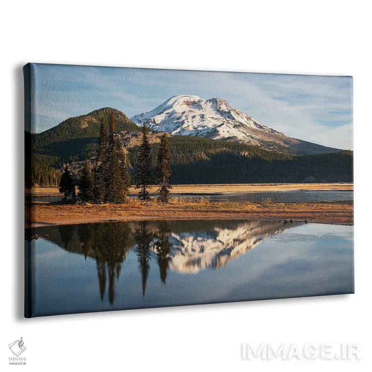 تابلو بازتاب آرام صبحگاهی در دریاچه اسپیریت (اورگن) اثر دنیل گاستاگر - نمای پرسپکتیو محصول