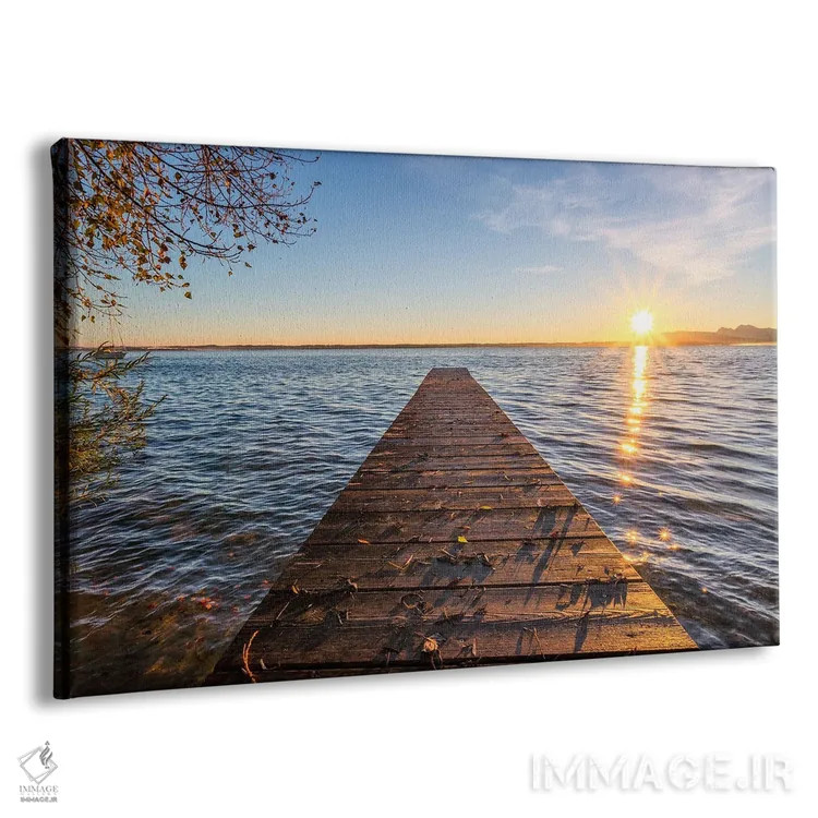 تابلو صبح طلایی در دریاچه کیمزه (بایرن) اثر دنیل گاستاگر - نمای پرسپکتیو محصول