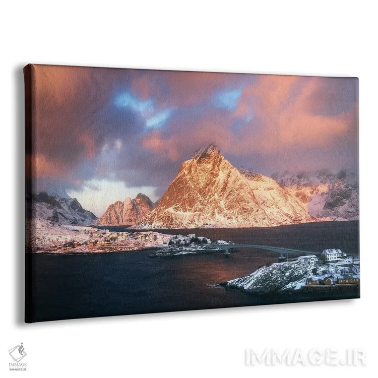 تابلو طلوع درخشان زمستانی در جزایر لوفوتن (نروژ) اثر دنیل گاستاگر - نمای پرسپکتیو محصول