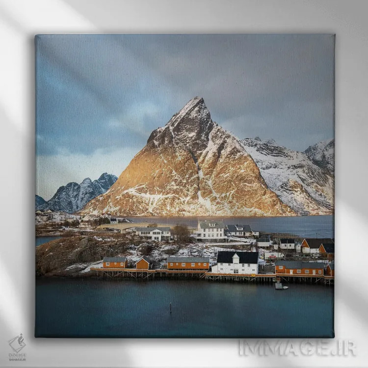 تابلو صبح زمستانی طلایی در ساکریسوی (نروژ) اثر دنیل گاستاگر - نمای روبهرو روی دیوار