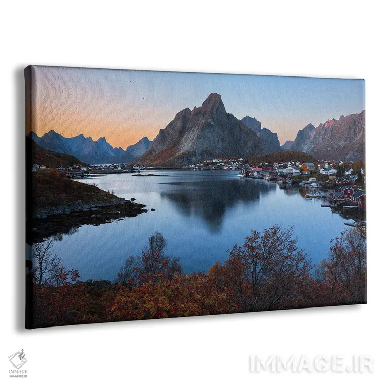 تابلو غروب آرام پاییزی در رینه (جزایر لوفوتن) اثر دنیل گاستاگر - نمای پرسپکتیو محصول