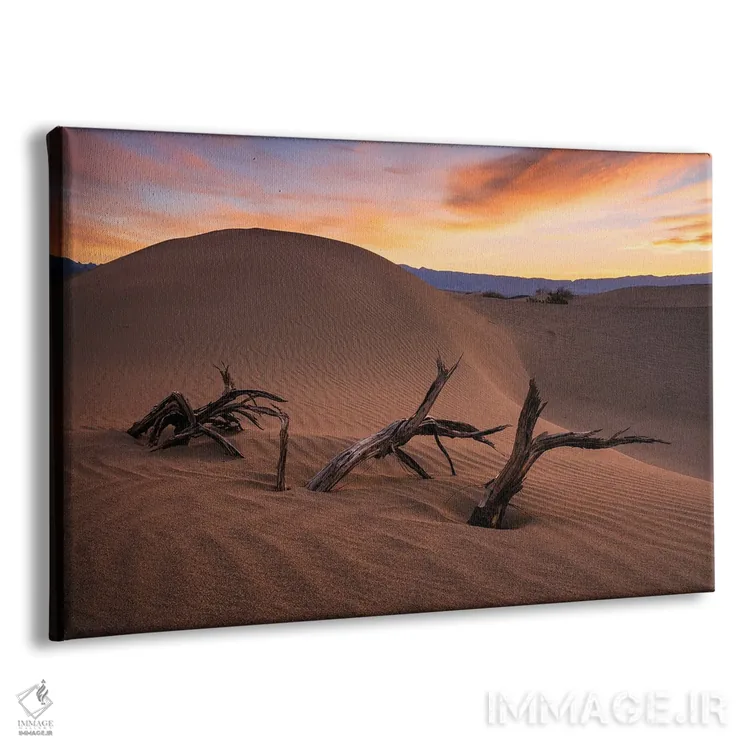 تابلو غروب سرخ در تپه‌های شنی دره مرگ (آمریکا) اثر دنیل گاستاگر - نمای پرسپکتیو محصول