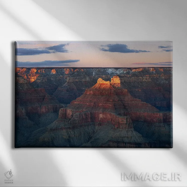 تابلو آخرین نور روز در پارک ملی گرند کانیون (آمریکا) اثر دنیل گاستاگر - نمای روبهرو روی دیوار