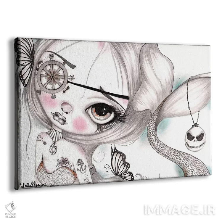 تابلو پری دریایی ۴ اثر داتی گلیسون - نمای پرسپکتیو محصول