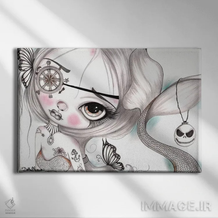 تابلو پری دریایی ۴ اثر داتی گلیسون - نمای روبهرو روی دیوار