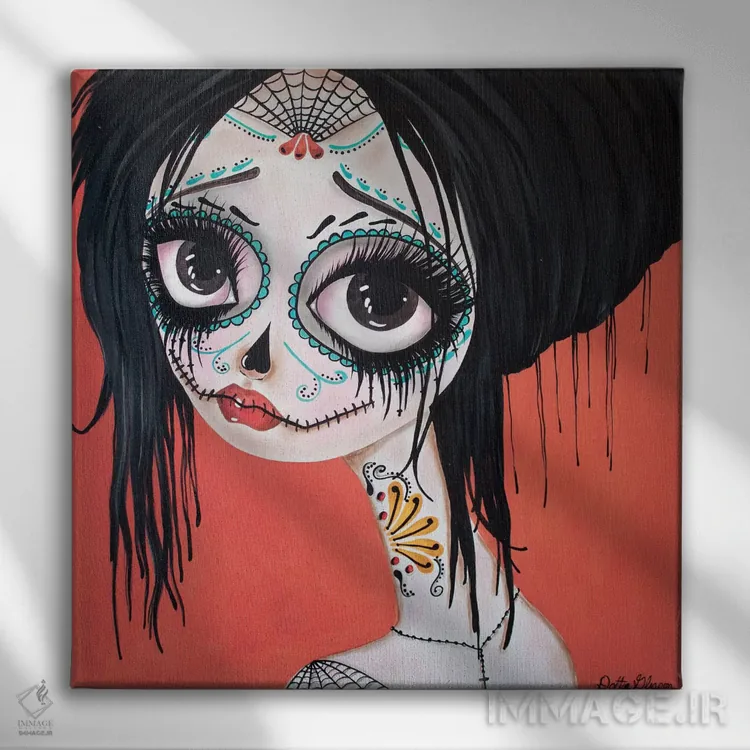 تابلو روز مردگان شماره ۱۰ (جشن مکزیکی) اثر داتی گلیسون - نمای روبهرو روی دیوار