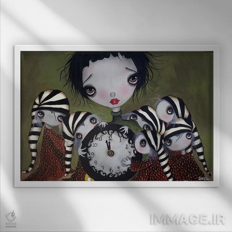 تابلو شبهای بیخواب اثر داتی گلیسون - نمای قابدار سفید