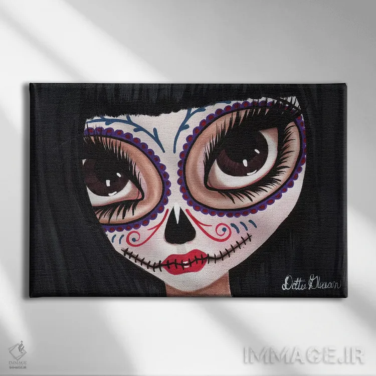 تابلو روز مردگان: تو را میبینم (جشن مکزیکی) اثر داتی گلیسون - نمای روبهرو روی دیوار