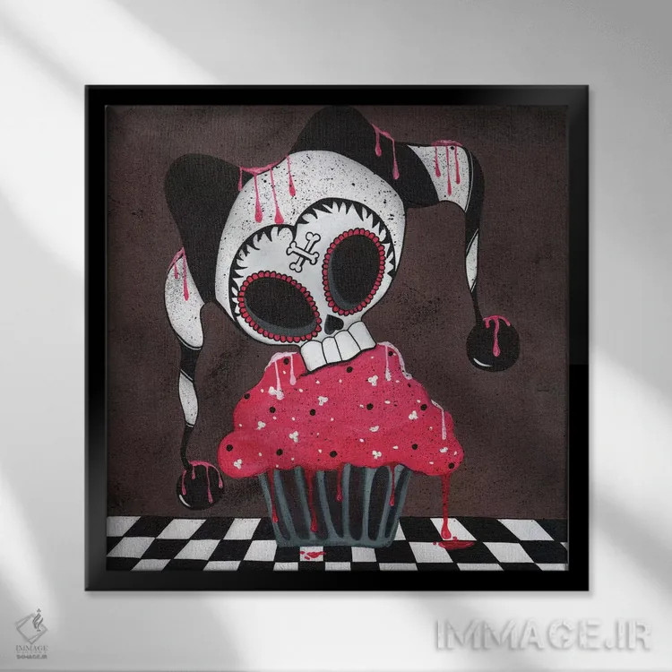 تابلو تولدت مبارک اثر داتی گلیسون - نمای قابدار مشکی