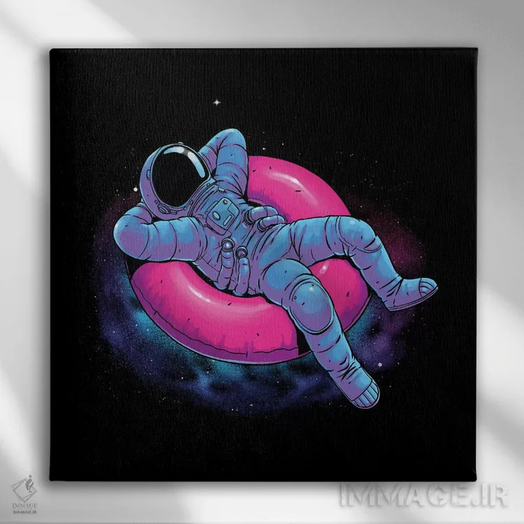 تابلو رویای شناور اثر دیجیتال کاربین (نام هنرمند یا استودیو) - نمای روبهرو روی دیوار