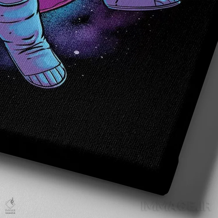 تابلو رویای شناور اثر دیجیتال کاربین (نام هنرمند یا استودیو) - نمای نزدیک بافت بوم