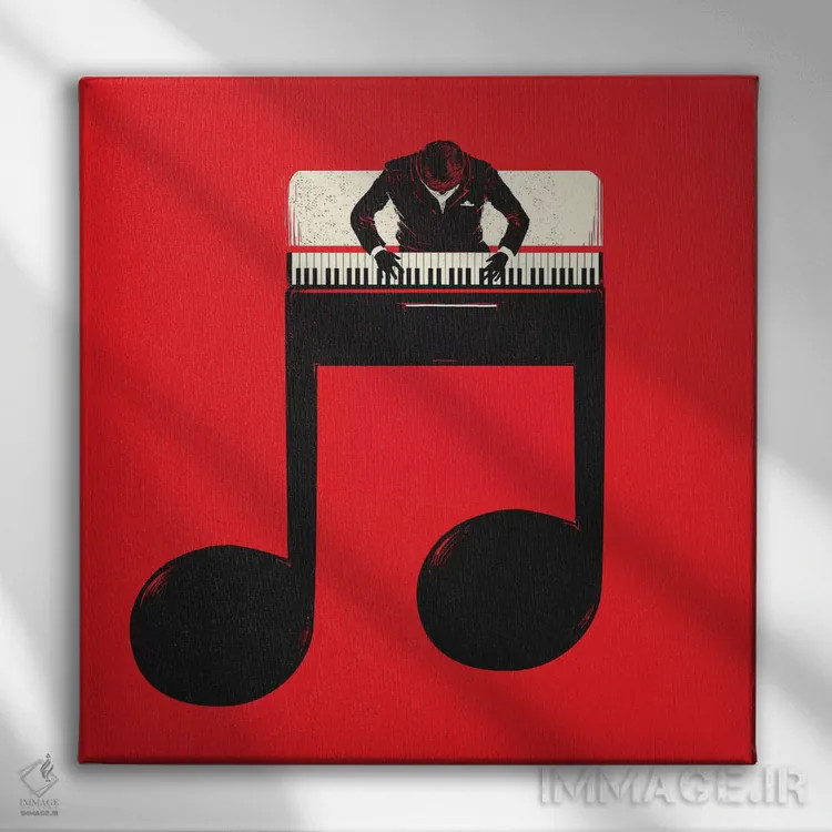 تابلو سازندهٔ هارمونی (هماهنگی) اثر دیجیتال کاربین (نام هنرمند یا استودیو) - نمای روبهرو روی دیوار