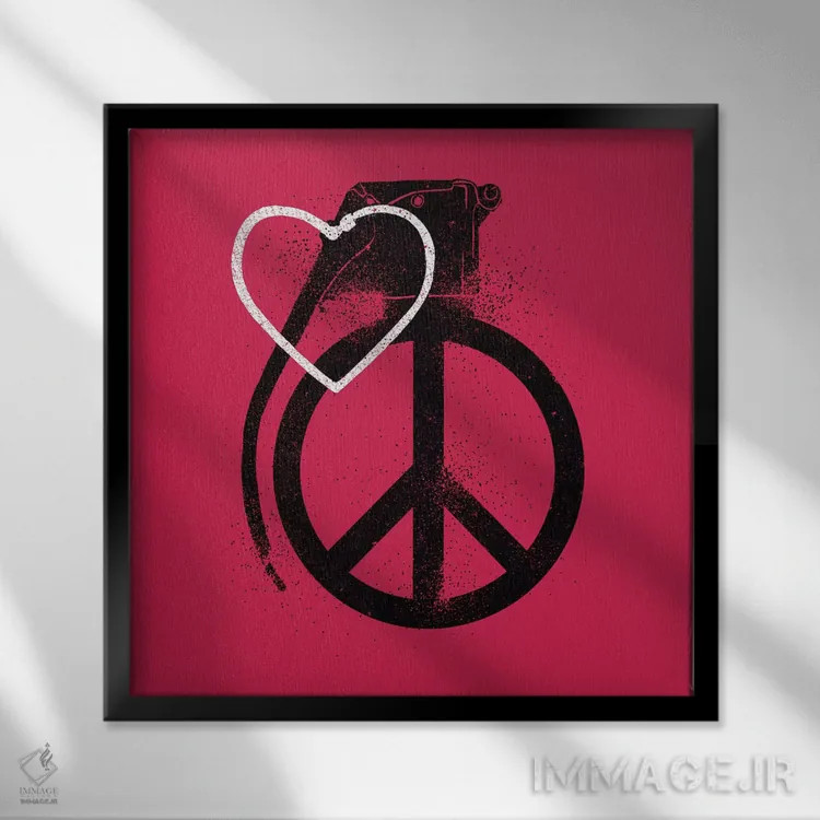 تابلو قدرت کامل اثر دیجیتال کاربین (نام هنرمند یا استودیو) - نمای قابدار مشکی