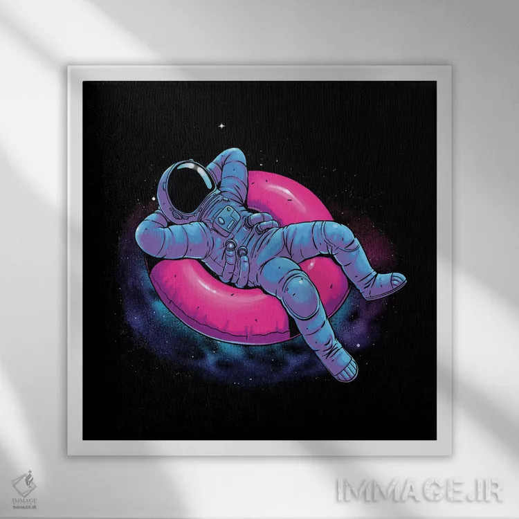 تابلو رویای شناور اثر دیجیتال کاربین (نام هنرمند یا استودیو) - نمای قابدار سفید