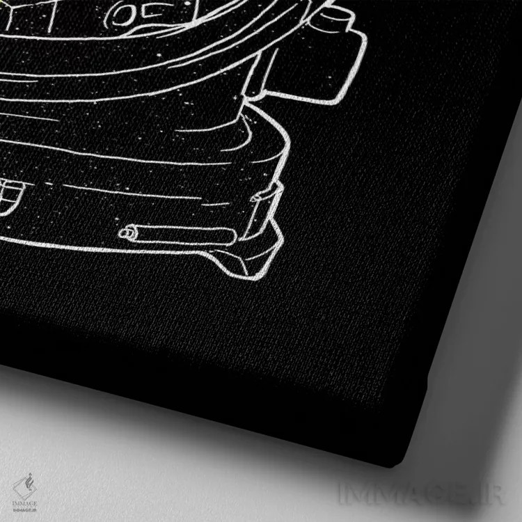 تابلو خوشبختی (اصلاح نویسه: Happiness) اثر دیجیتال کاربین (نام هنرمند یا استودیو) - نمای نزدیک بافت بوم