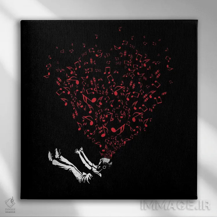 تابلو تصور کن اثر دیجیتال کاربین (نام هنرمند یا استودیو) - نمای روبهرو روی دیوار