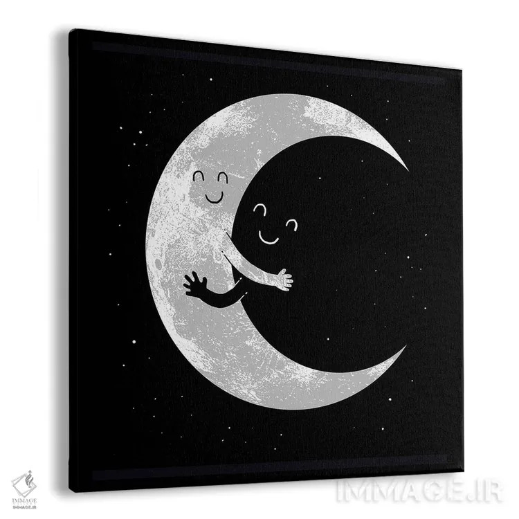 تابلو آغوش ماه اثر دیجیتال کاربین (نام هنرمند یا استودیو) - نمای پرسپکتیو محصول