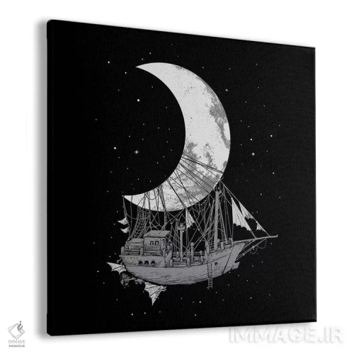 تابلو کشتی ماه اثر دیجیتال کاربین (نام هنرمند یا استودیو) - نمای پرسپکتیو محصول